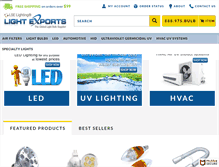 Tablet Screenshot of lightexports.com